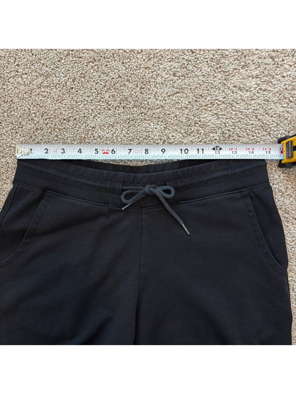 American Giant Jogger Sweatpants Mens Small Black Drawstring Tapered USA Made - Picture 5 of 6